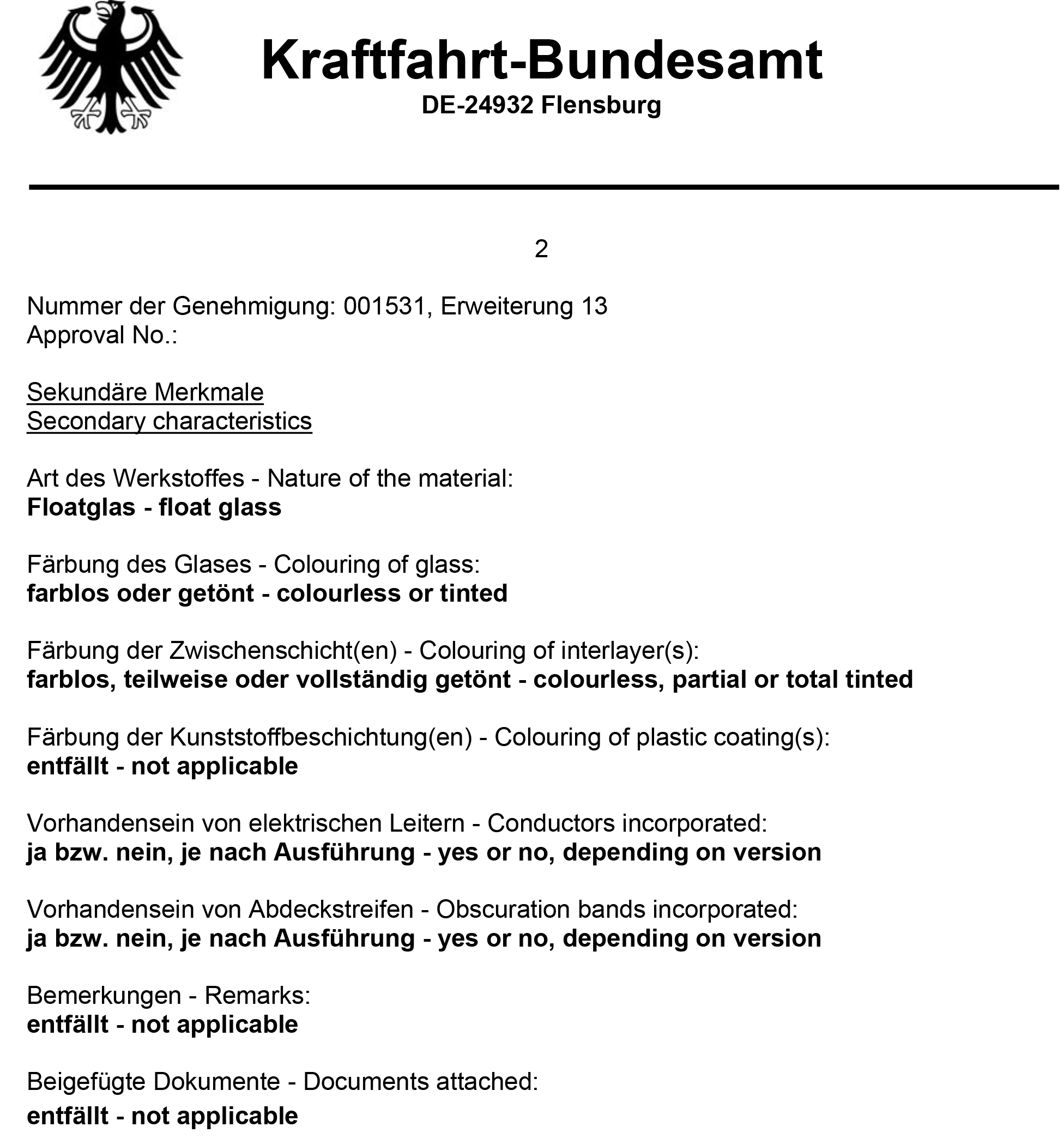 Certificates Auto Glass Shop